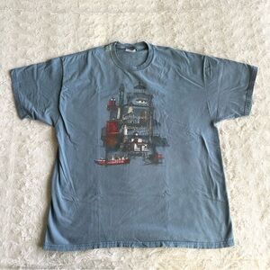 Vintage Lighthouse Shirt Tee Mens XXL 2XL Blue Chesapeake Bay Nautical Beach Vtg